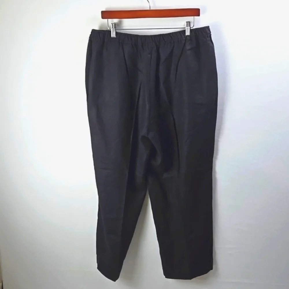 Michael Kors Women's‎ Black Linen Drawstring Pull On Pants Sz 14